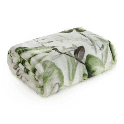 Hebká deka ELLEN 150x200 zeleno biela